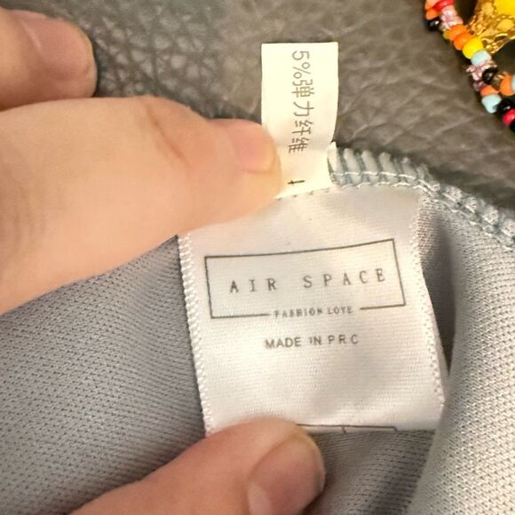 NWT Air Space Sky Blue Lace Romper Shorts Long Bell Sleeve Size Small Summer - Picture 11 of 11